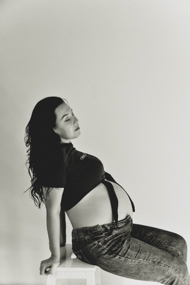 За месяц до родов