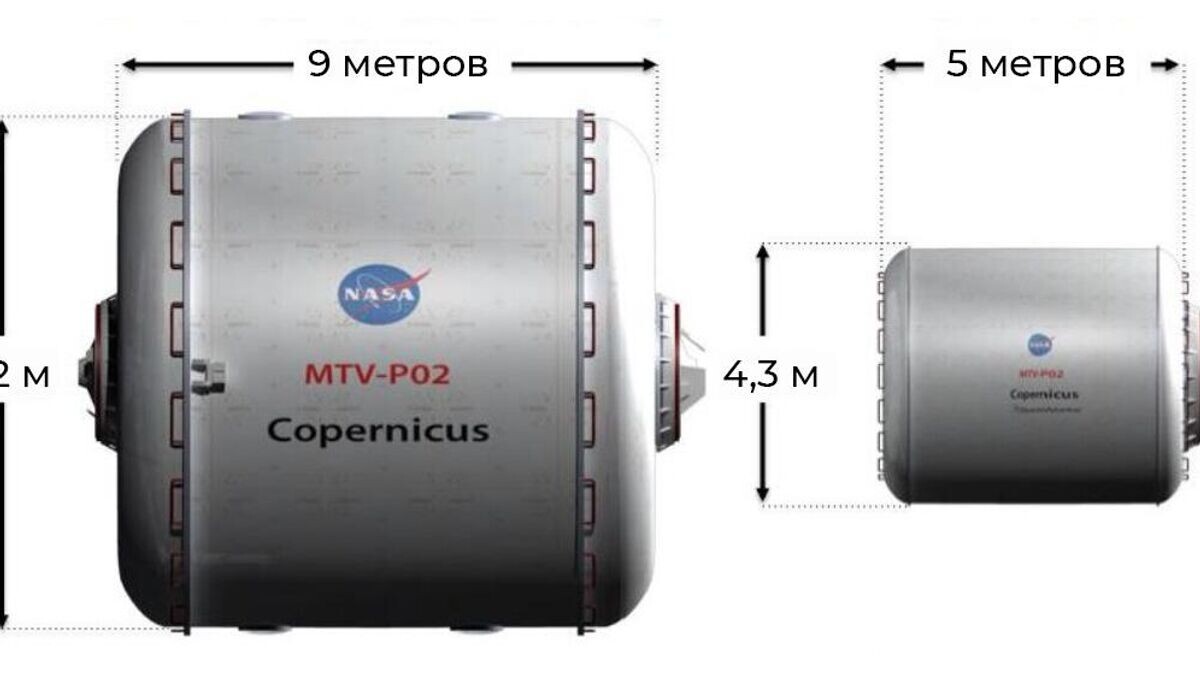    Стандартный обитаемый модуль по сравнению с модулем для гибернации© ESA