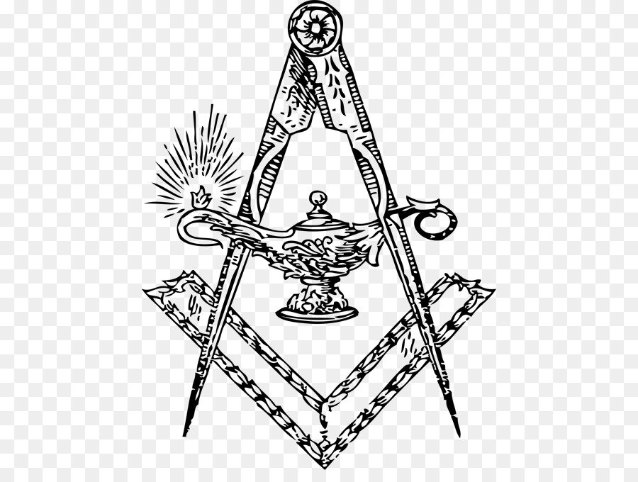 масонский циркуль и лампа