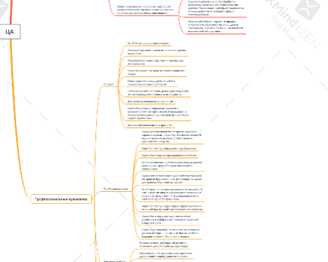 Рис. 1 Анализ ЦА в программе «XMind»
