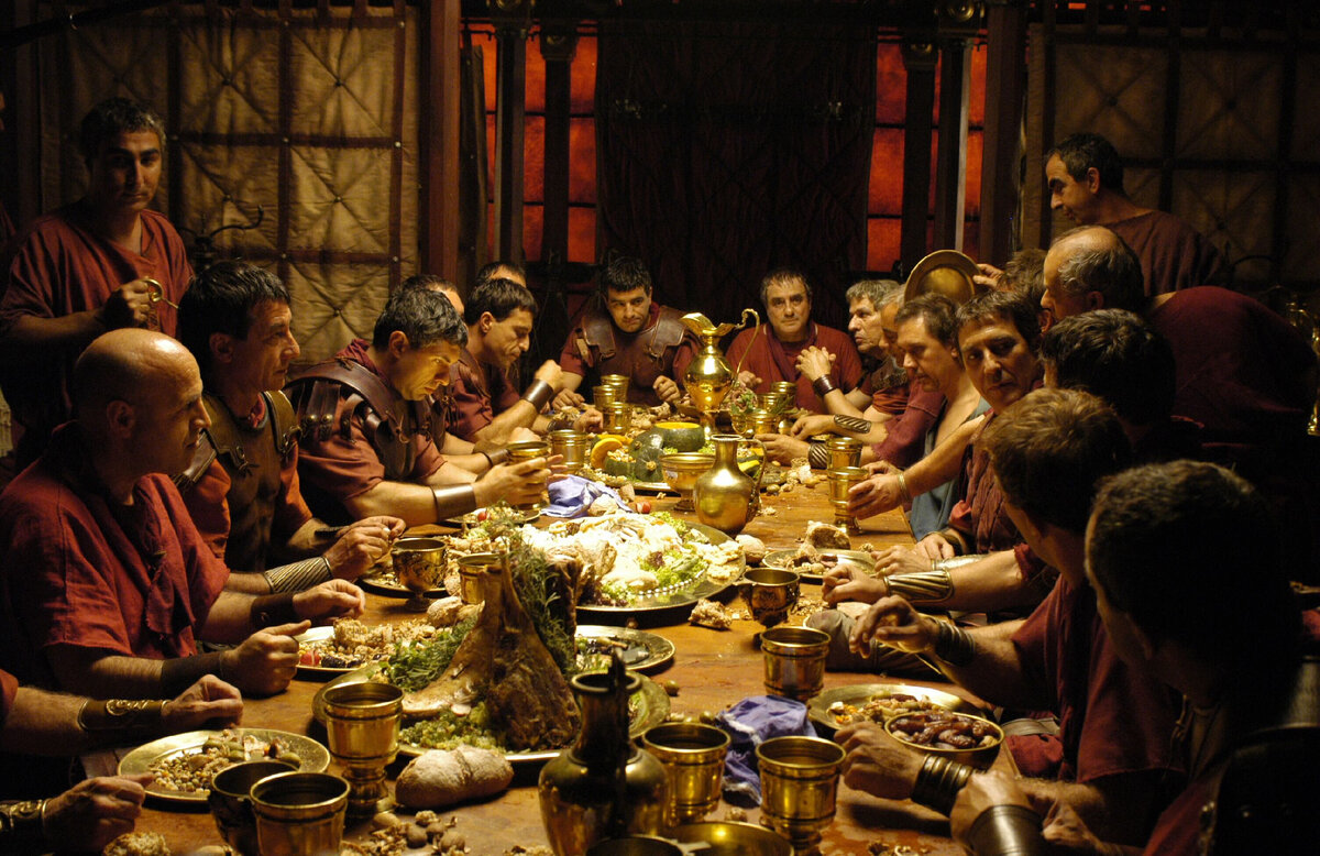 Римская трапеза из телесериала «Рим»