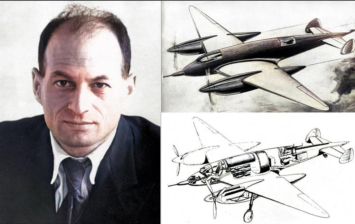 Автор идеи самолета Леон Михайлович Шехтер (1910-1992) - советский авиаконструктор и эскиз и компоновка его "истребителя преследования". В дальнейшем он стал одним из из ведущих конструкторов ОКБ А.С. Яковлева и внес вклад в создание практически всех гражданских и военных самолетов. Удивительно, но высшее образование и диплом инженера он получил только в 1953 году, когда закончил Московский авиационный институт.