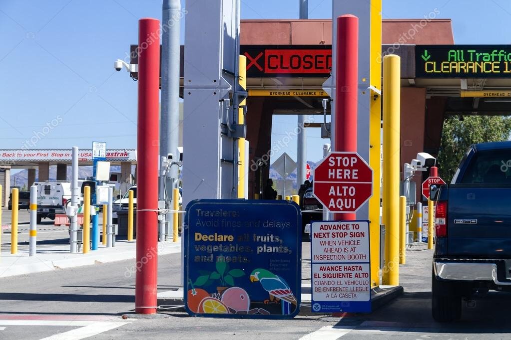 Пропускной пункт на границе Мексики и США