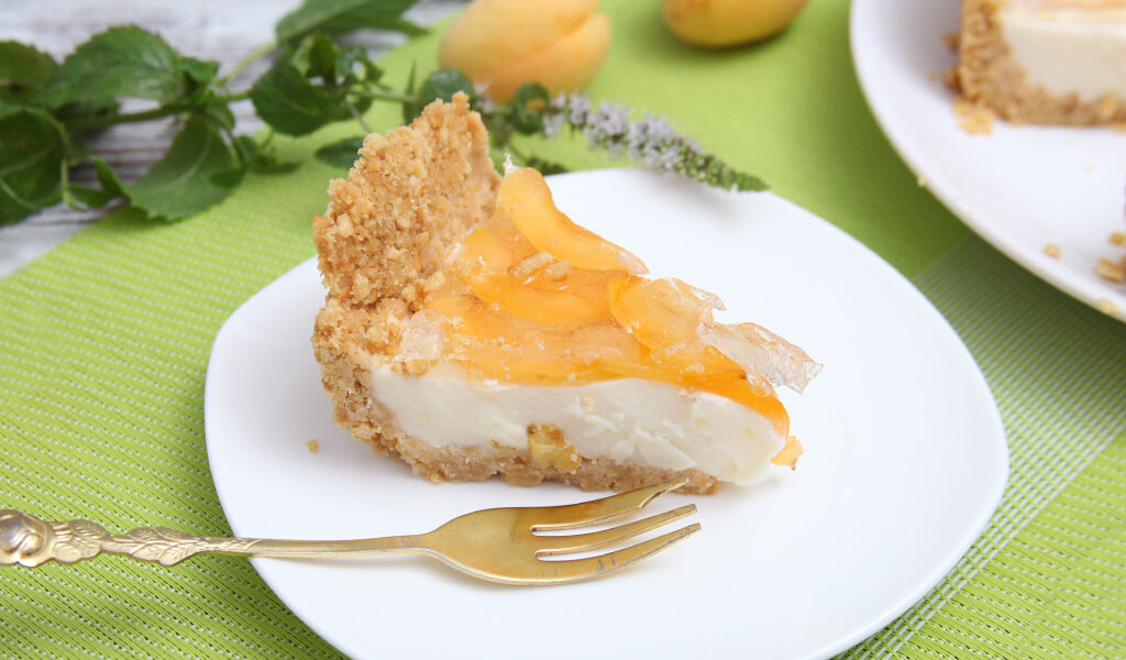 Рецепт чизкейка без выпечки с абрикосами