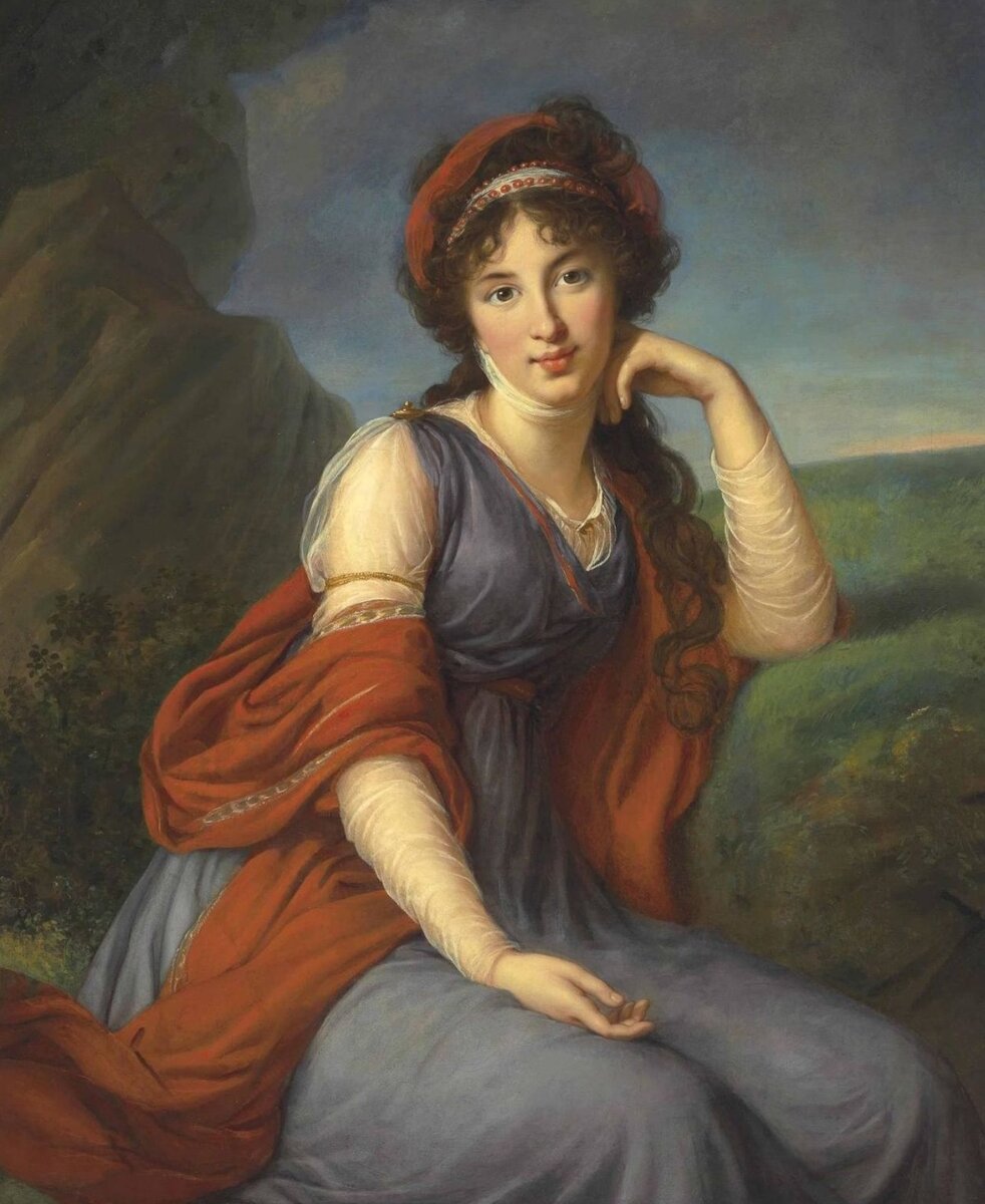 Мария Вяземская, княгиня Голицына , худ. Элизабет Виже-Лебрен. 1798, Источник, wikiCommons