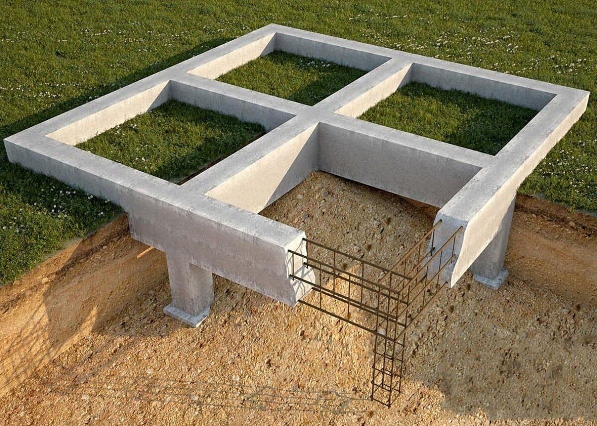 Ленточный фундамент.