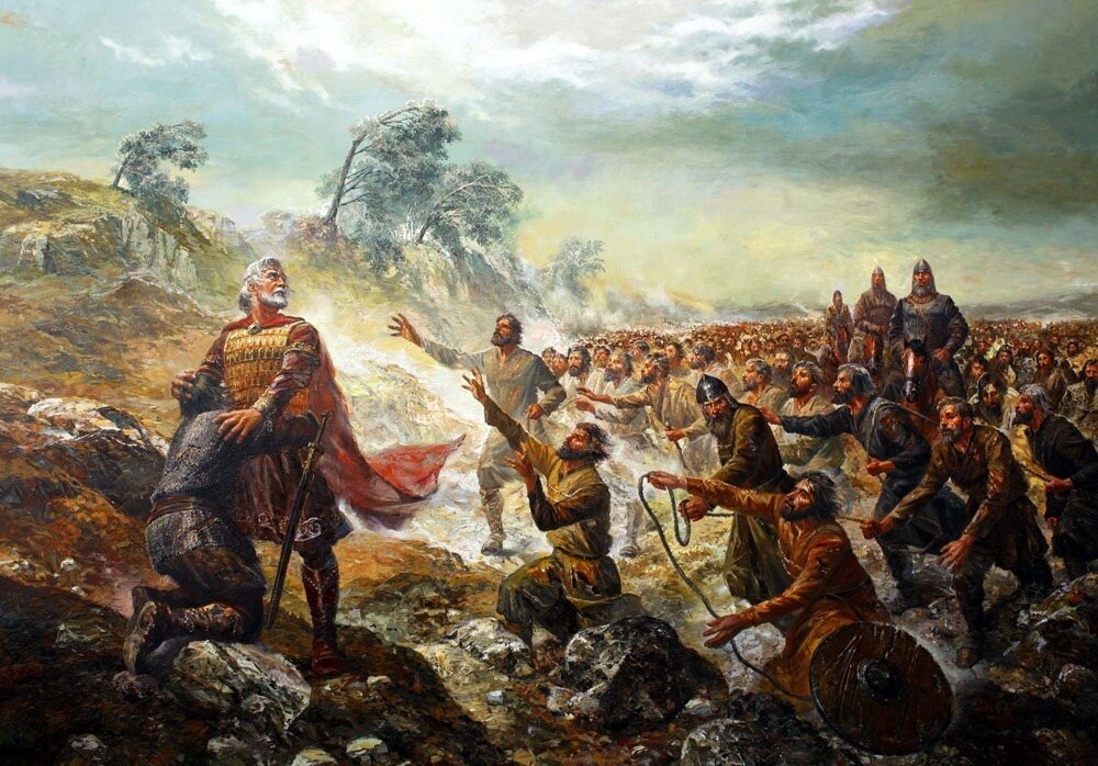 В. Горанов "Воины Самуила" 
советую заценить и другие исторические картины этого художника, они крутые