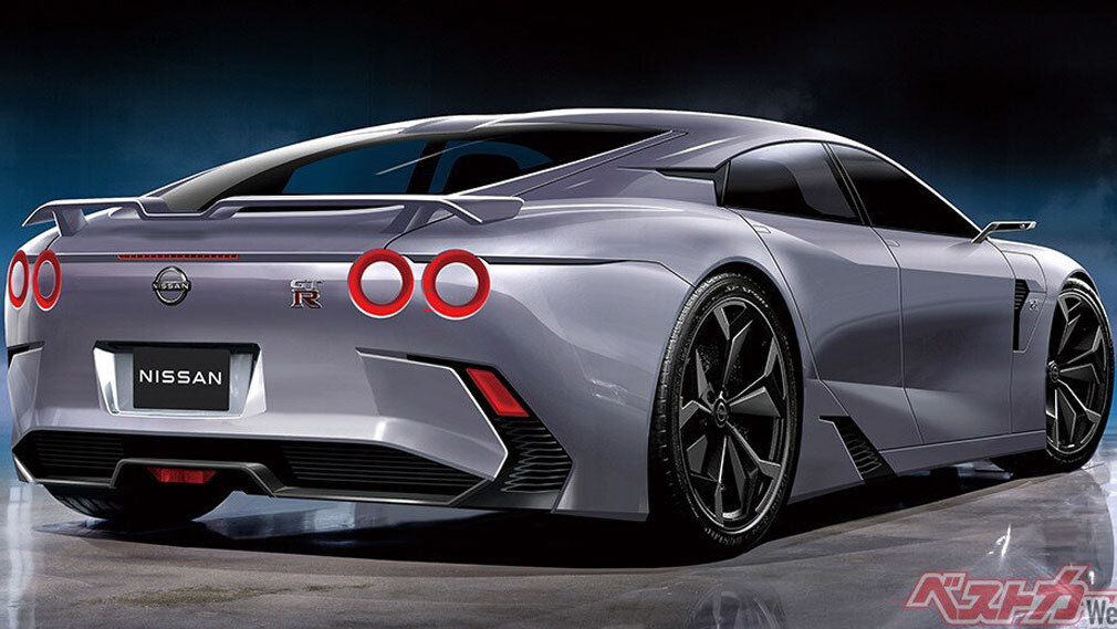 Электрический 4-дверный спорткар Nissan GT-R. Рендер: Best Car Web