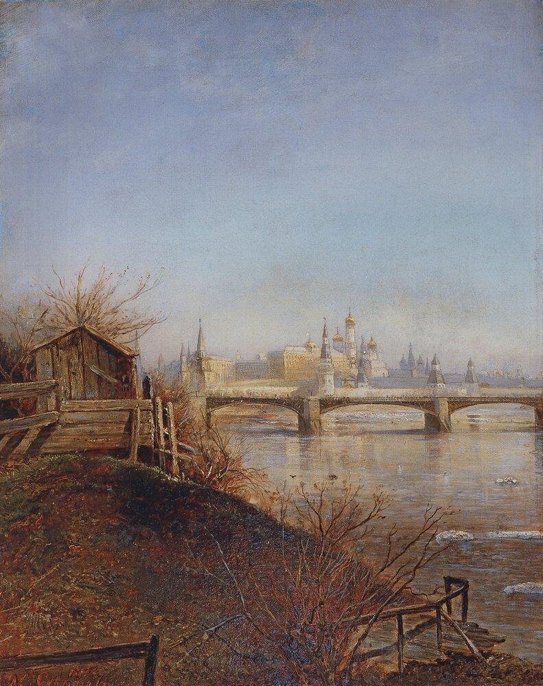 Алексей Саврасов. «Вид на Московский Кремль. Весна», 1873 год, Государственный Русский музей, Санкт-Петербург © Public domain