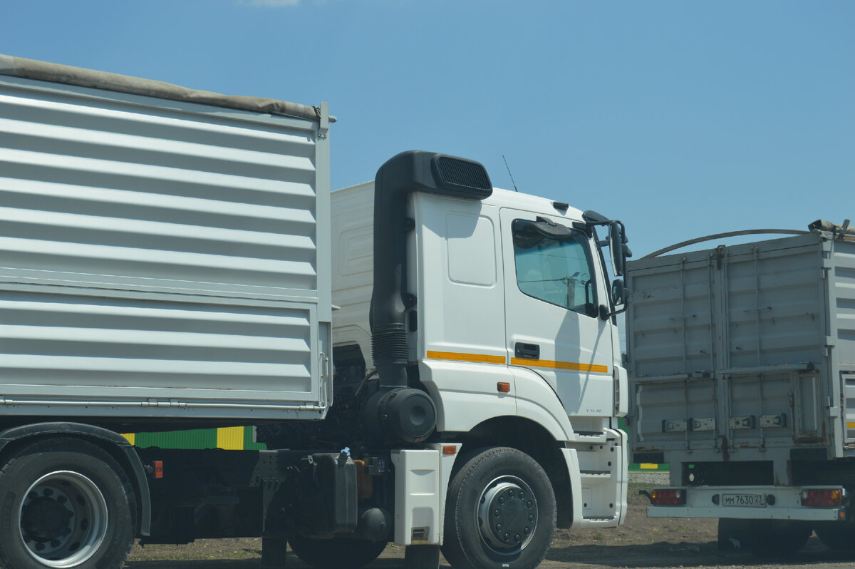 фото автора. Зерновозы ждут загрузки.