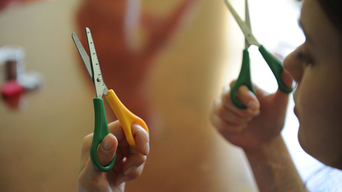    Канцелярские принадлежности для левшей© РИА Новости / Григорий Сысоев