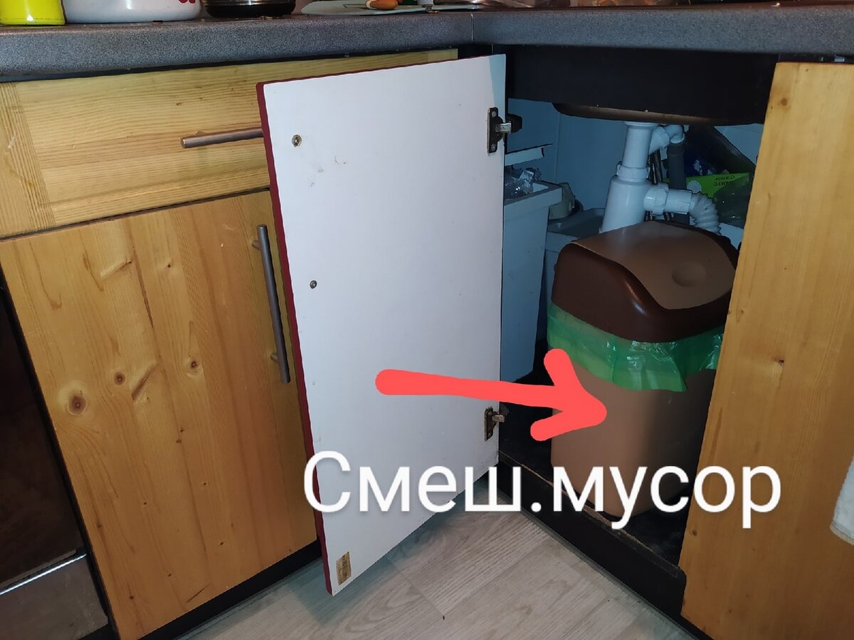 Раздельный сбор отходов в доме у Лизаветы Ромашкиной