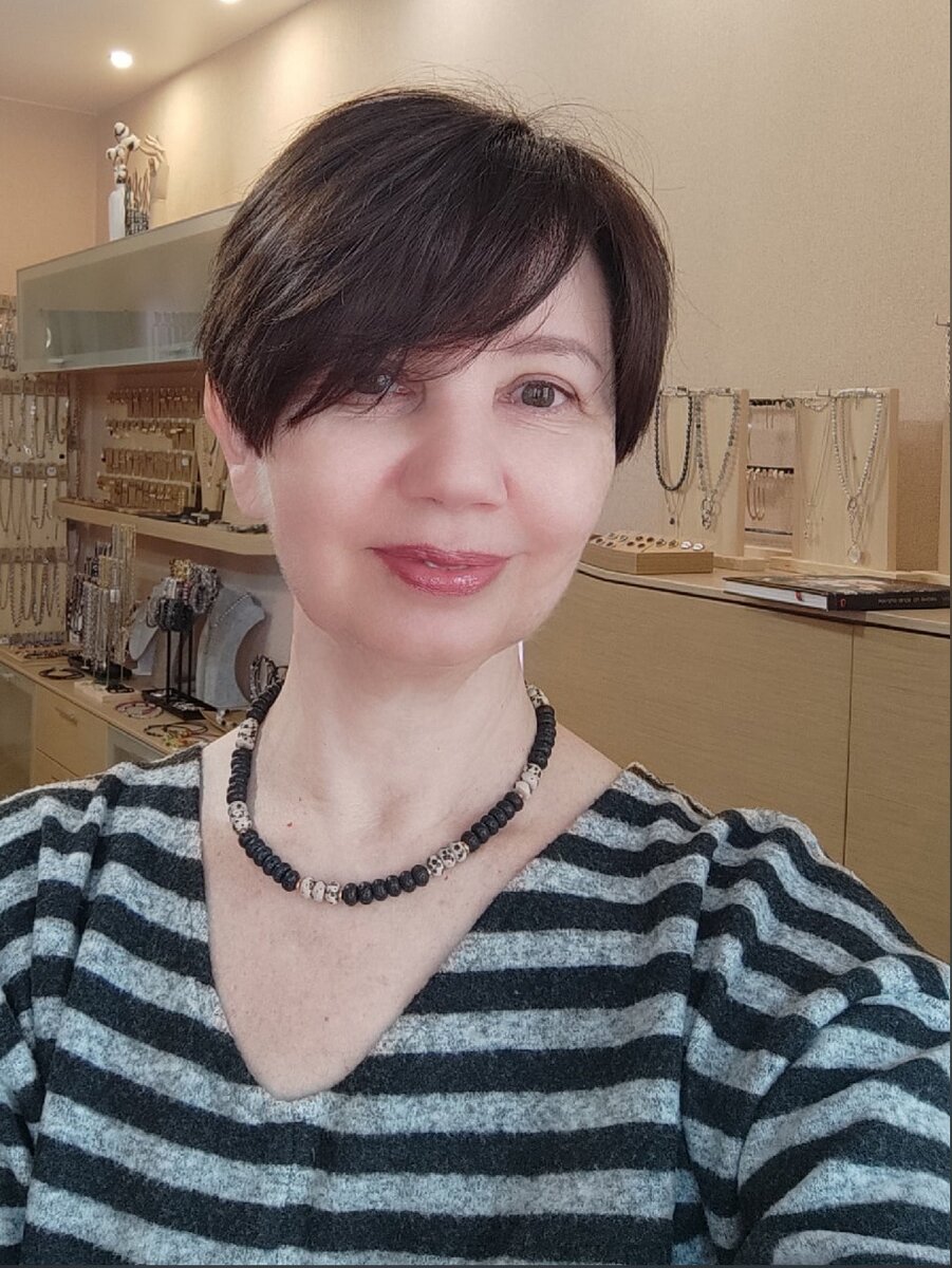 Чокер из лавы и яшмы-долматин