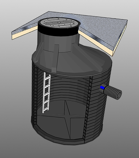 Дождеприемный колодец собирает и отводит стоки, улавливает мусор, ветки и листьев, чтобы не засорялись трубы. Источник: ttps://ecokompozit.ru 