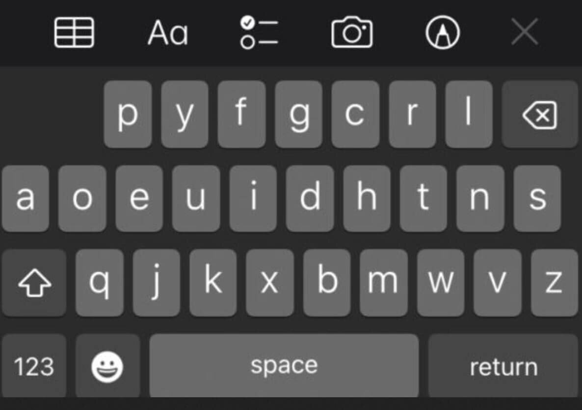    Вот так выглядит новая клавиатура, появившаяся в iOS 16
