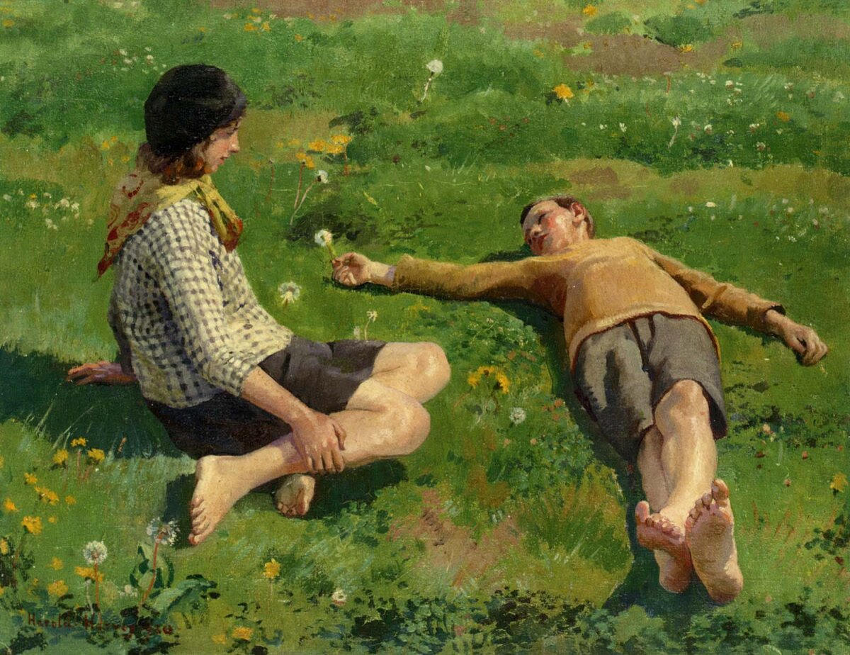 Харольд Харви, "Дети Корнуолла", 1920, холст, масло