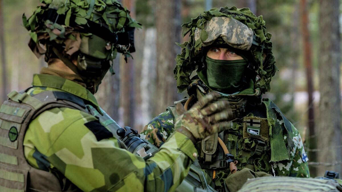    Шведский и финский военнослужащие во время совместных учений© Фото : Finnish Defence Forces