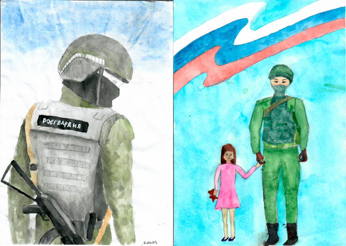 Рисунок для военных от детей