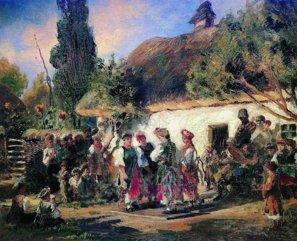 Маковский, Константин Егорович Праздник на Украине, конец 1870-х - начало 1880-х. Источник: gallerix.ru