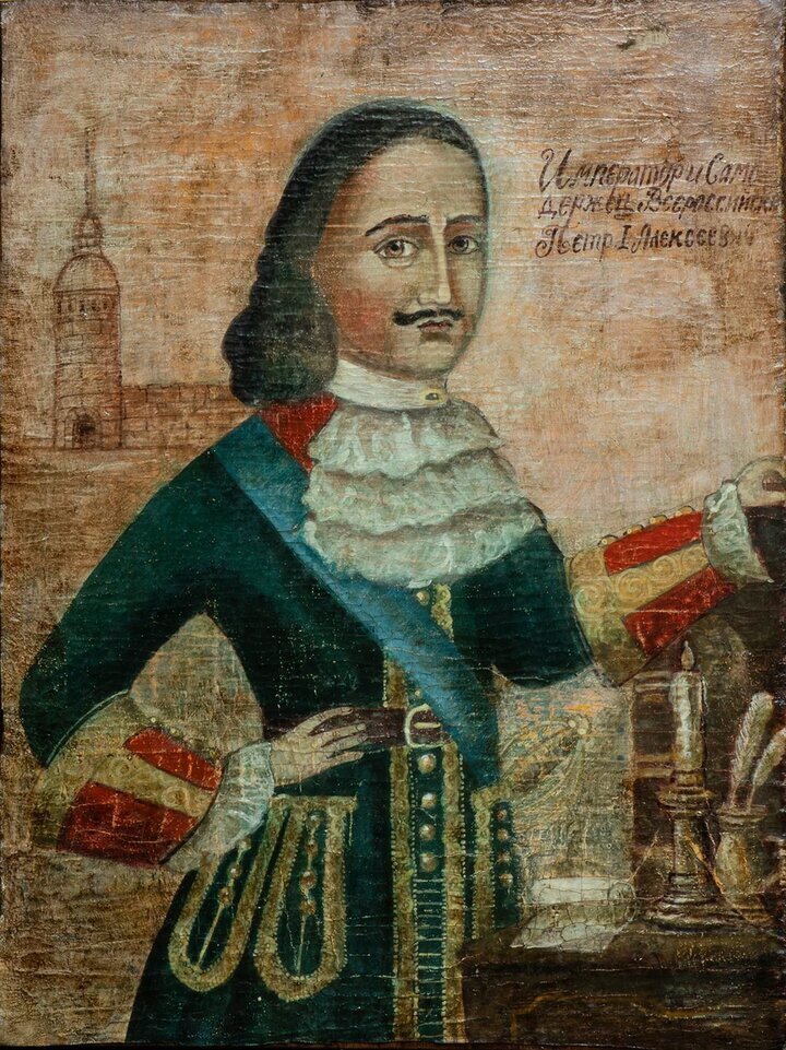 Бабайкин Виталий. Портрет императора Петра Алексеевича. 1980-е. Х., на ф., темпера, 53х40. Из коллекции Остроумовой С.С.