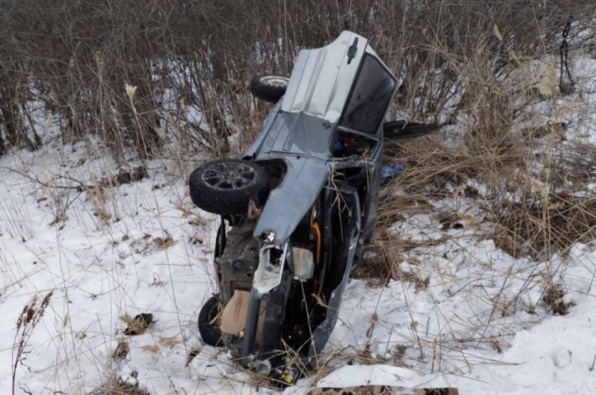    Под Ишимом перевернулся автомобиль с пьяным водителем