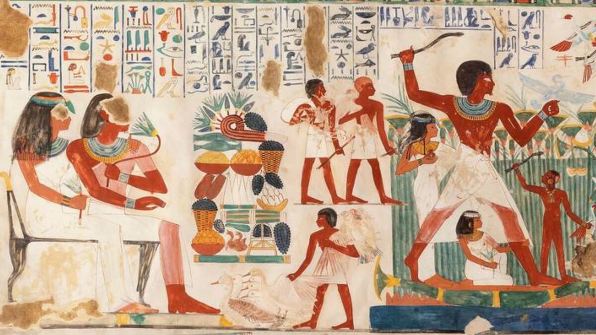 Фреска из гробницы Нахта (фрагмент), Египет, ок. 1410–1370 гг. до н.э. © Метрополитен-музей
