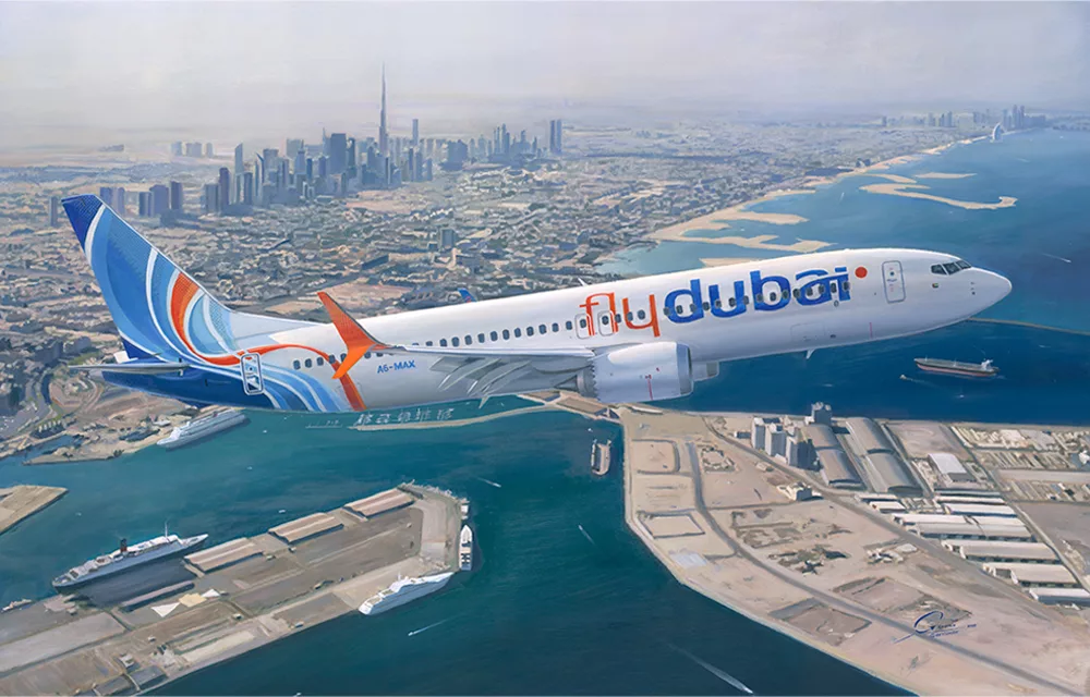 Самолёт Дубай Dubai ОАЭ Air Flight самолёт