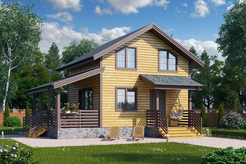 Дом 6х6 двухэтажный