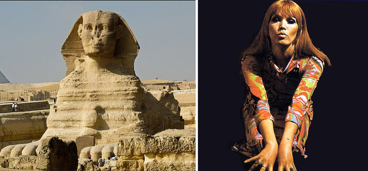 Великий Сфинкс и Аманда Лир в образе Сфинкса.