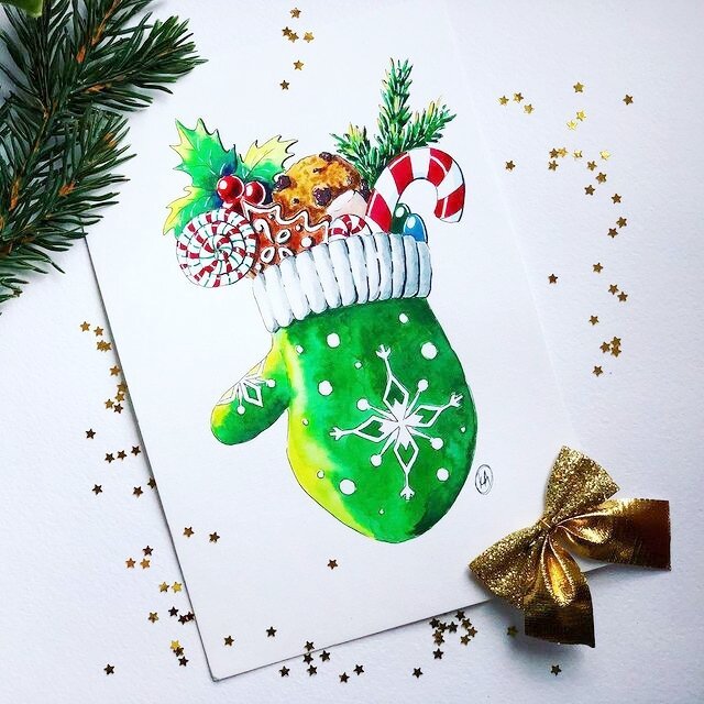 Рисуем своими руками  уютные открытки 