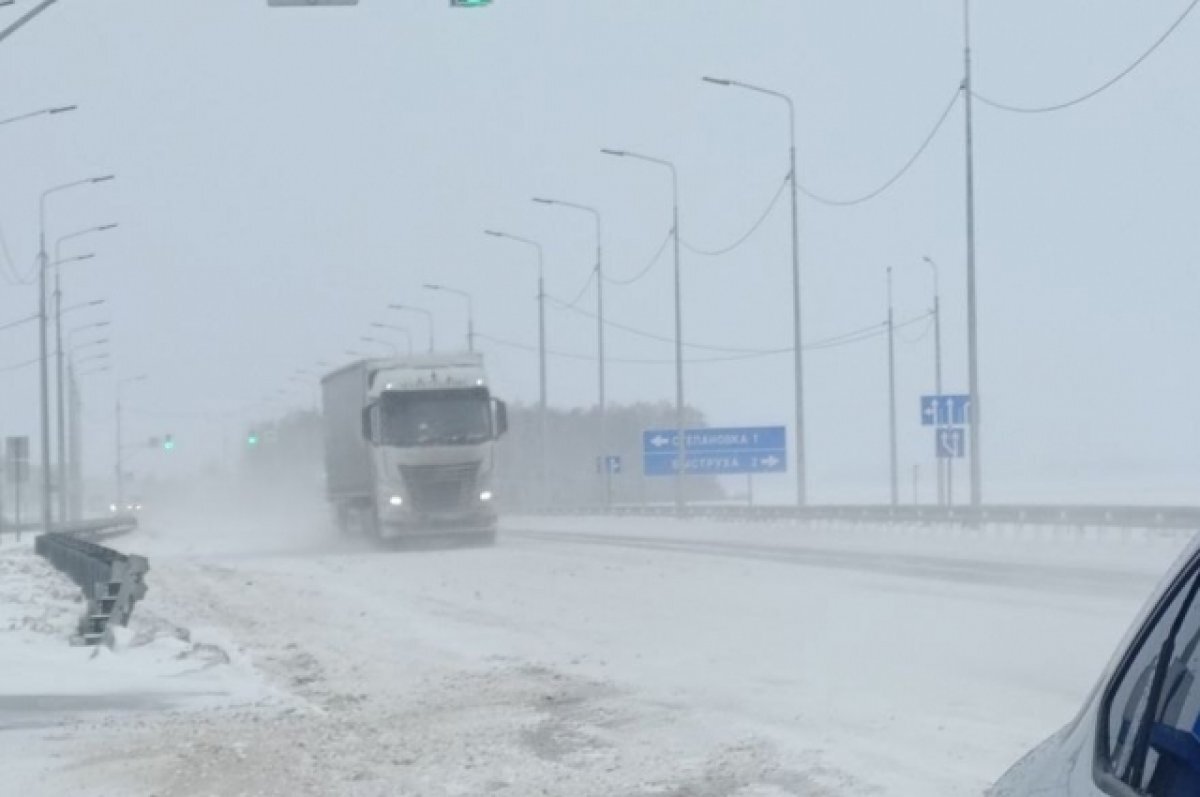    Омская Госавтоинспекция предупреждает о метели и снежных заносах