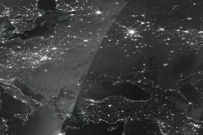    Спутниковый снимок обесточенной Украины ©Скриншот