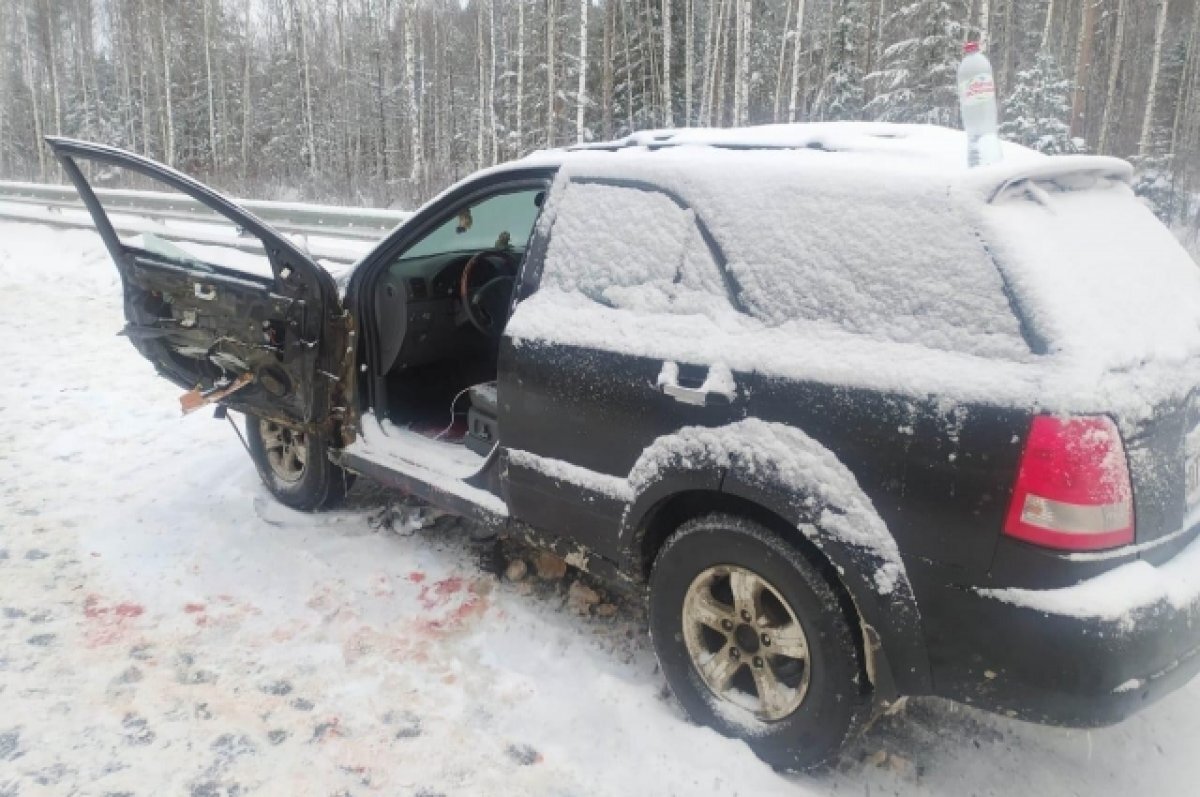    В Тверской области на трассе М-11 «Лада» врезалась в припаркованные авто
