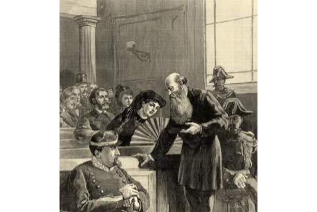 П. А. Кропоткин на процессе в Лионе. Из открытых источников.