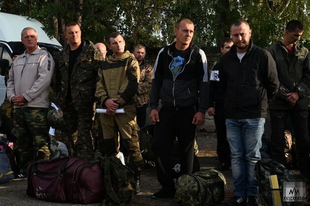    Военнообязанные, призванные в рамках частичной мобилизации Александр Погожев © ИА REGNUM