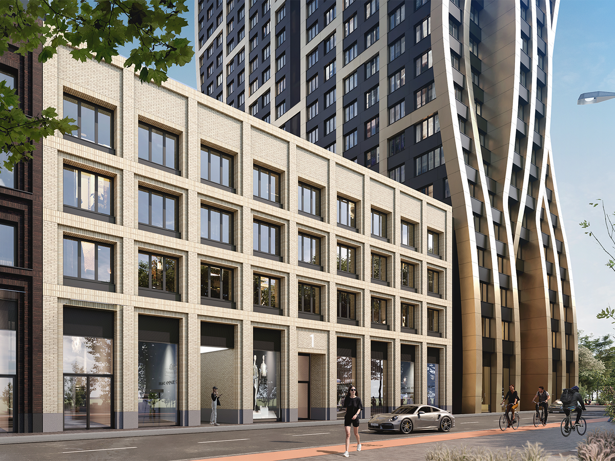 Коммерческие помещения в Level Южнопортовая, высота потолков — до 5,8 м. 