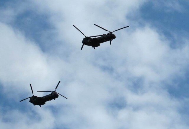 Вертолеты - транспортные CH-47 Chinook из 2 авиагруппы