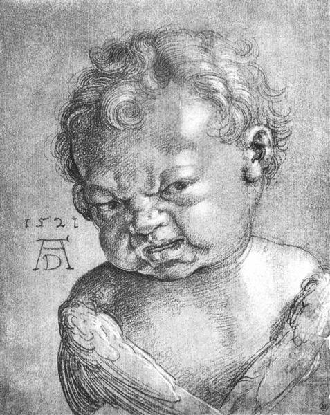 Weeping Angel boy, Albrecht Durer , 1521