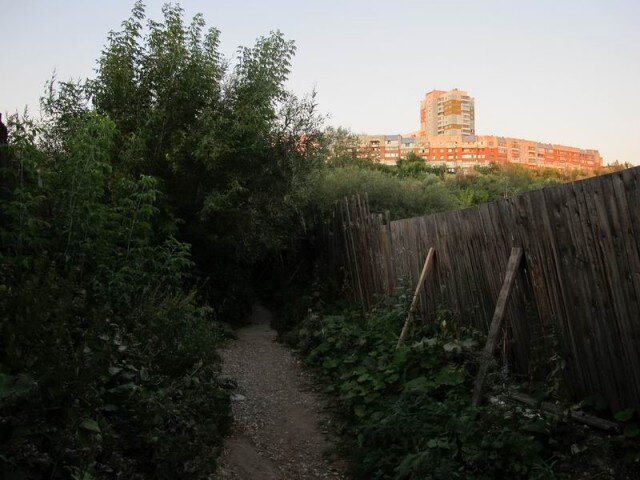  Вид с Плоского поселка на Громовский в месте пограничного перехода
 