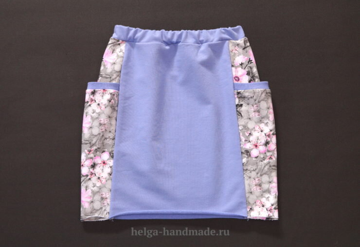 Как сшить юбку с карманами / Трикотажный костюм: свитшот и юбка #DIY #sewing