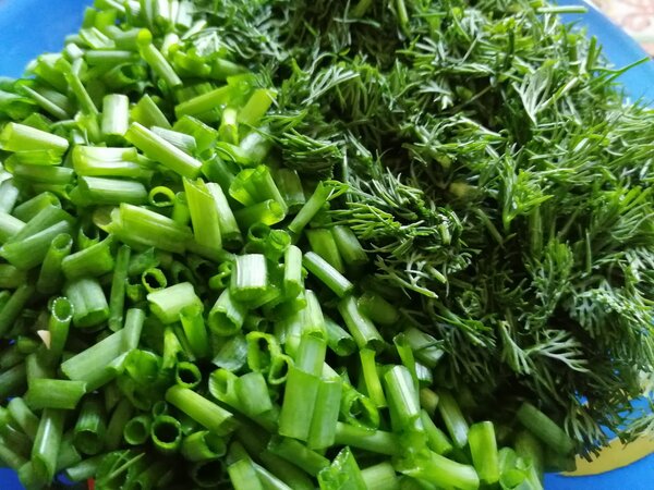 Окрошка с колбасой