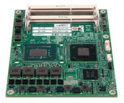 Рис. 1. «Компьютер-на-модуле» стандарта COM-Express: RadiSys CEQM77 с процессором Intel Core i7 IvyBridge