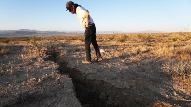Эпицентр землетресения находился недалеко от города Риджкрест