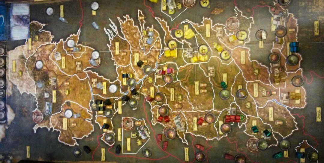 Карта Вестероса в игре.