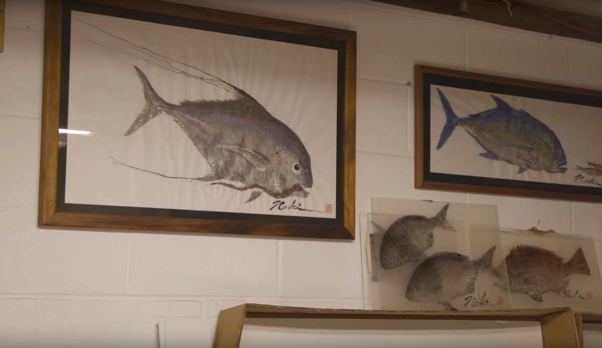 Работы в технике Gyotaku