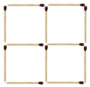 переставте 2 спички так,что-бы получилось 7 квадратов.