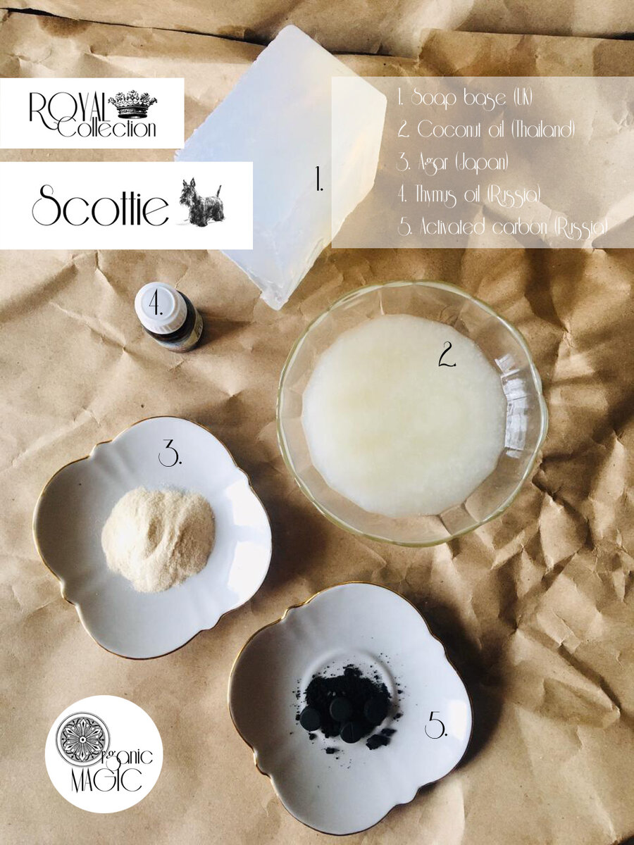 состав органического мыла Organic Magic Shop - SCOTTIE