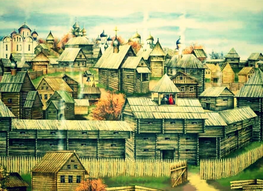 Здания были деревянными.