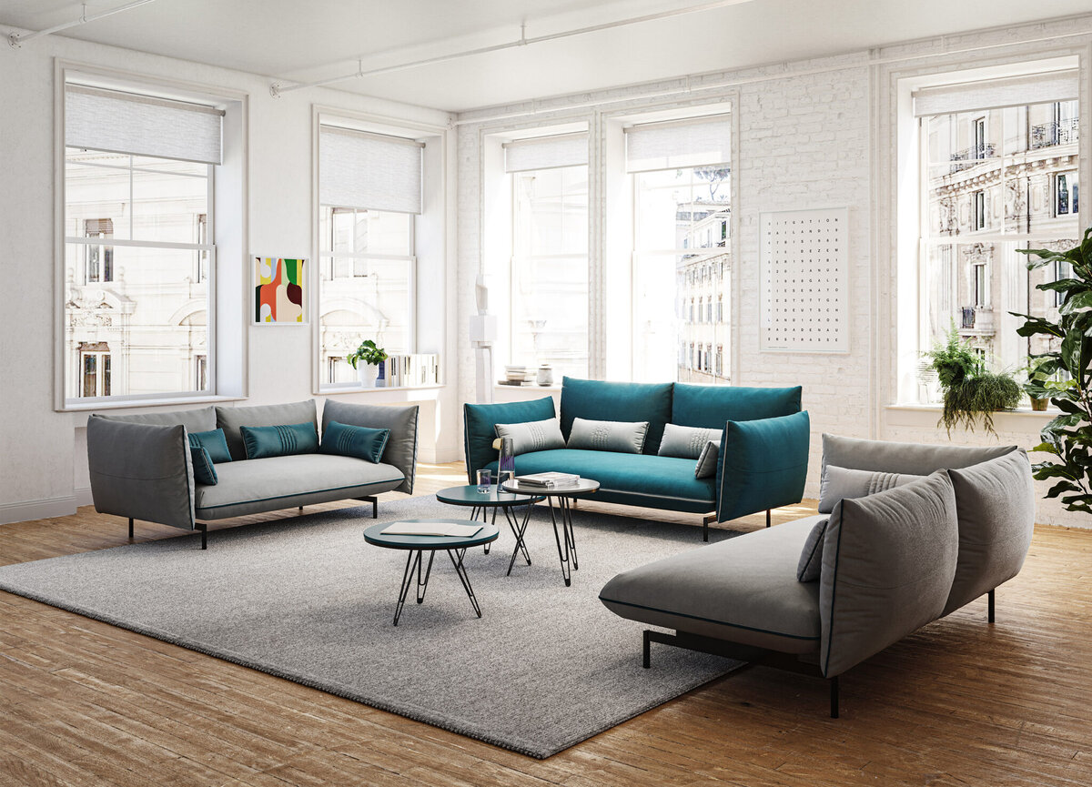 Модульные диваны Ice Breaker (Liu Jo Living) в чехлах разных цветов