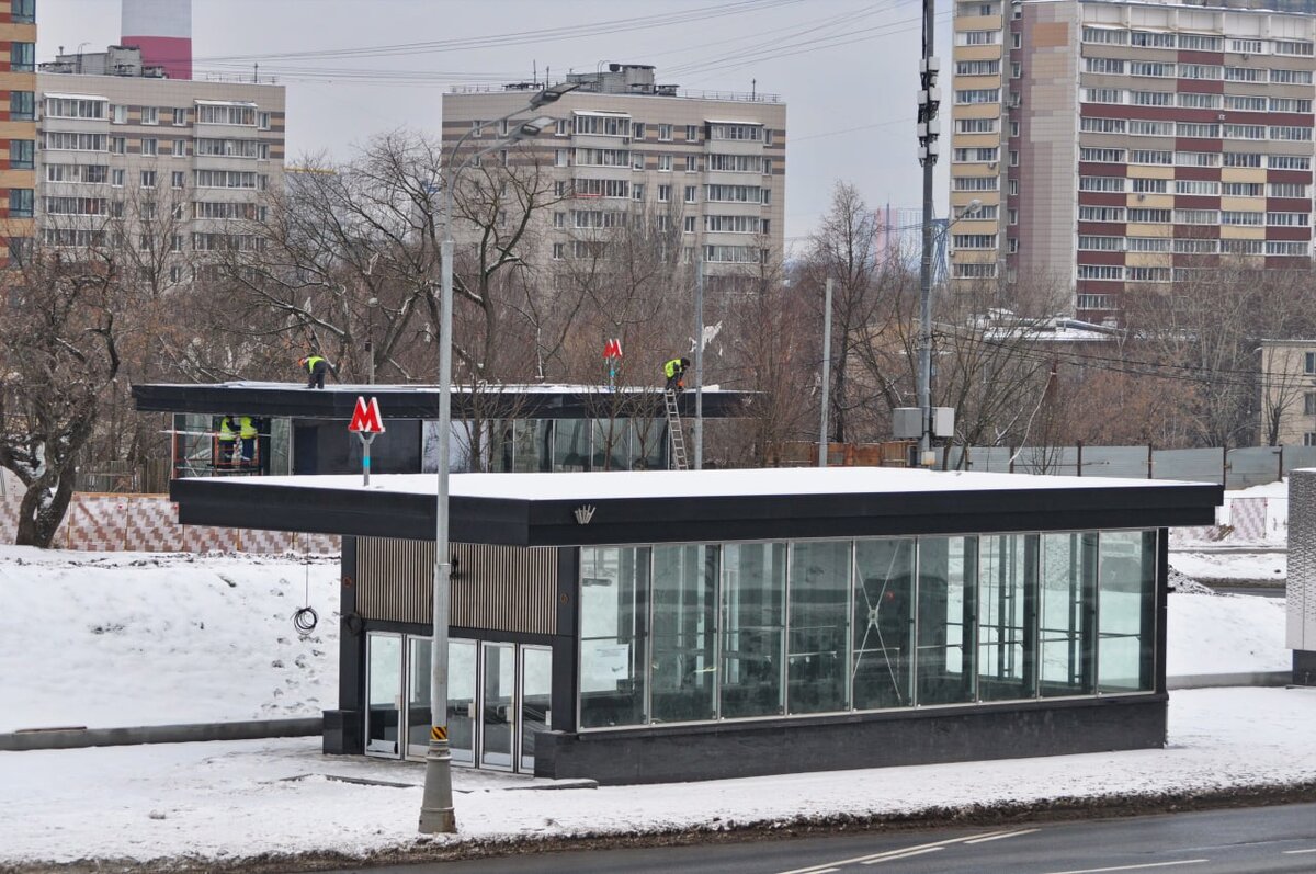 Завершаются работы на выходных павильонах 🚇 «Аминьевская» 💍Большой  Кольцевой линии | Развитие Метрополитена в Москве | Дзен